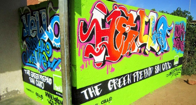 Hello Mobile Grafitti Art image